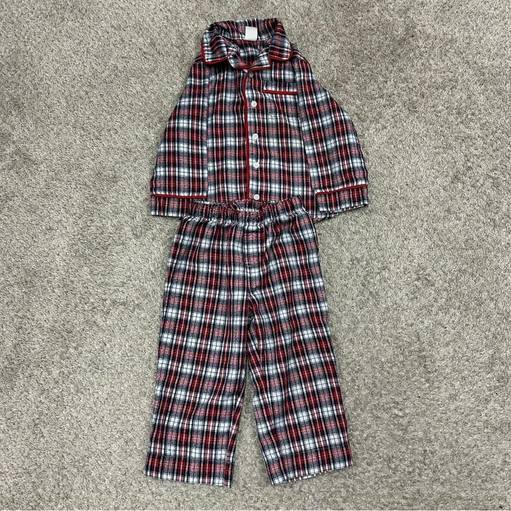 GAP Kids Plaid Pajama Set‎ - Red, Black, and White